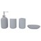 Home Basics Home Basic 4 Piece Rubberized Ceramic Bath Accessory Set, Grey BA41566 - alternate 1
